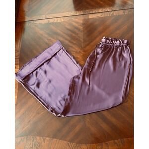 Intimately Free People Pajama Pants Wide Leg Satin Small Womens Loungewear Boho